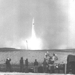 Thor missile being launched from AFB Vandenberg