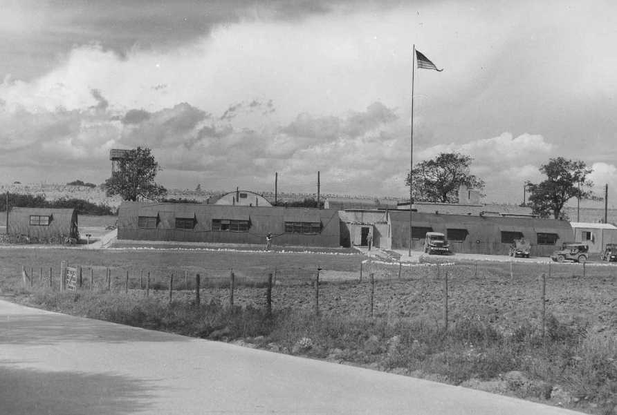 The flagpole on the administration site before its "rescue" by Sqn Ldr Burch