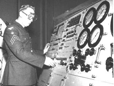 A Chief Technician in the Electronics Control Trailer